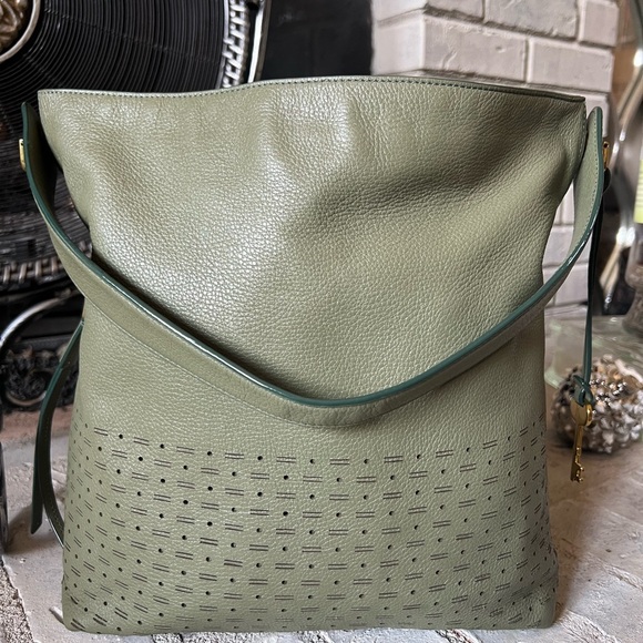 Fossil Handbags - Fossil Maya Cow Hide Leather Hobo Bay Leaf Handbag - ZB7509